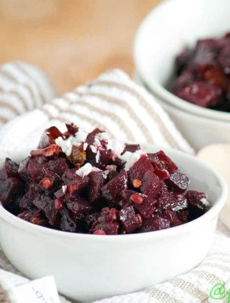 Beet Stir fry, a savory dish made with chopped beet, shredded coconut, and mustard seeds.  A simple everyday home-cooked side for lunch or dinner.