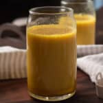 pepper milk in a glass - a close up view