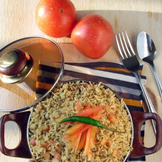 South Indian Tomato Rice Recipe-Thakali Sadham