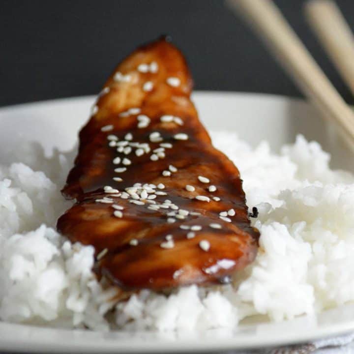 ‘Teriyaki chicken’ is my cheat version of this recipe