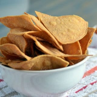 Easy Baked Tortilla Chips Recipe-Baked Corn Tortilla Chip Recipe