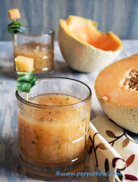 Cantaloupe Mint Juice-a Perfect Summer Drink