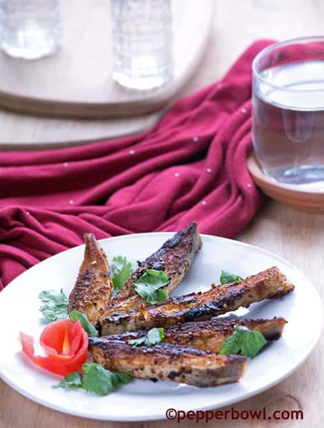 Chettinad Fish Fry-Pomfret Fish with warm Spices