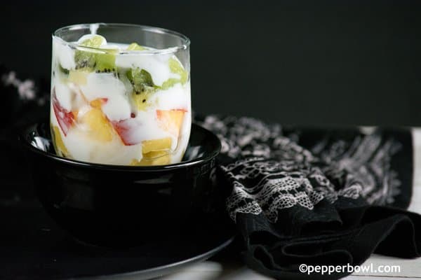 Yogurt fruit salad is comforting when compared to store-bought dessert. Packed with fruits and plain yogurt, a delicious all-time snack.