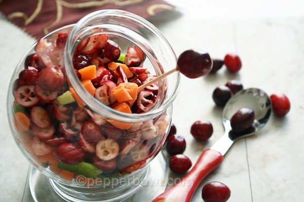 Cranberry Carrot Salad, a great substitute for Pickles