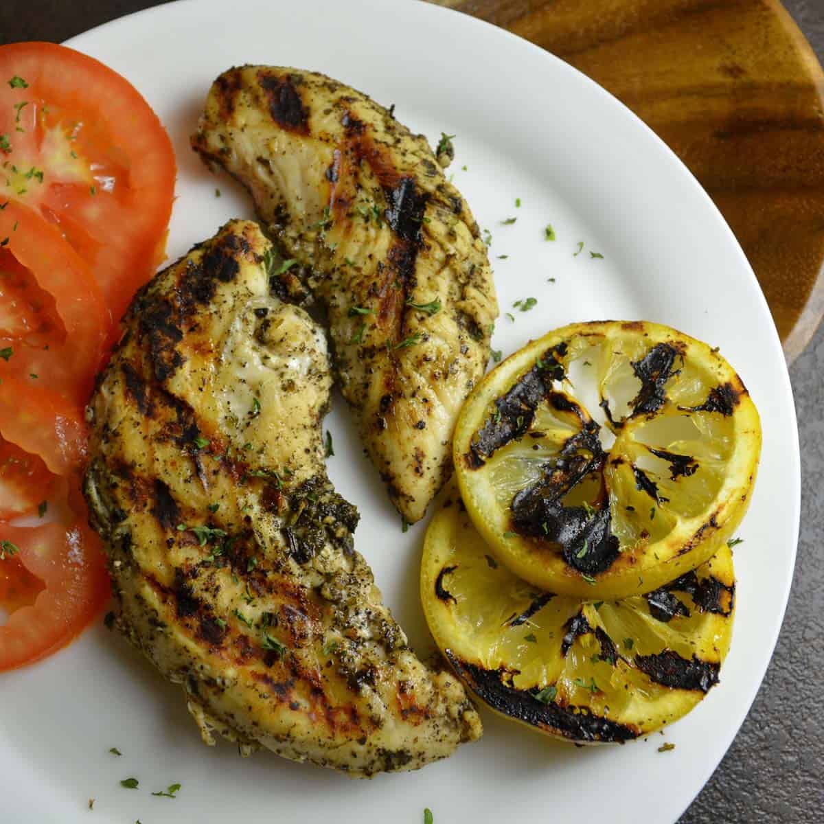 Cedar Grilled Lemon Chicken