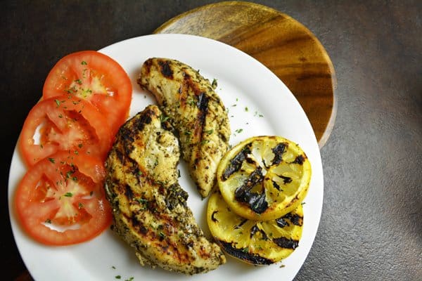 Cedar grilled lemon chicken-a super simple recipe.