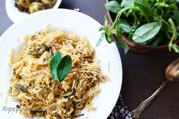 Methi Biryani-Fenugreek Leaves Rice Recipe