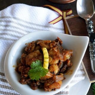 Raw Mango Shrimp Masala-Manga Era Thokku Recipe