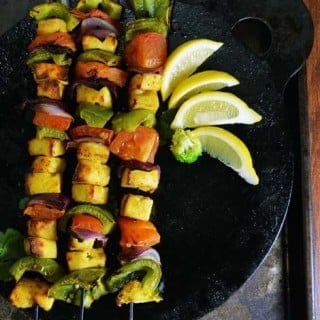 Tandoori Paneer Tikka in oven