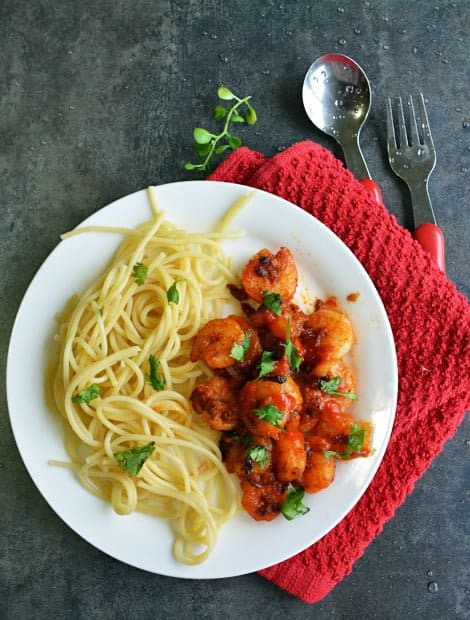 Sriracha shrimp pasta is simple and easy. Its delicious and spicy recipe can be made in moments, get ready to spice up dinner time.