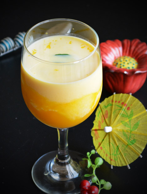 Mango milkshake with mango pulp is an excellent summer drink for everyone. It tastes delicious with canned mango pulp and without adding ice cream.