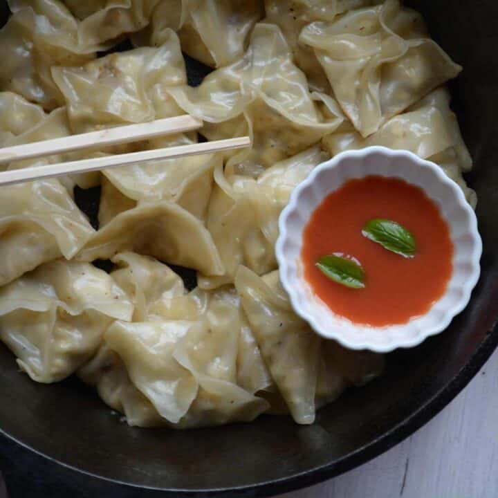 Pan fried wontons recipe yields soft, chewy and crispy at the bottom. Make this Chinese style dinner very easy to make, perfect for any party