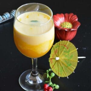 mango milk shake served in a summer party