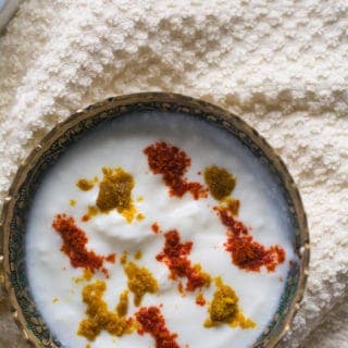 Masala Raita Recipe, made with curd/yogurt and with few spice powders. It's an instant and quick that can be made just a few minutes before serving.