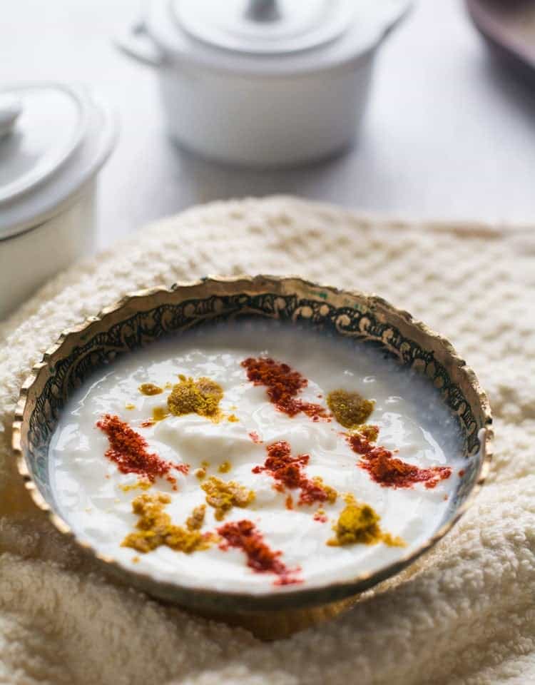 Masala raita, a delicious side dish from Indian cuisine, best to serve with the spicy main dish. This spicy dipping sauce made with yogurt and masala mix.