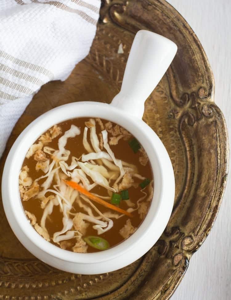 Hibachi Soup recipe is easy to make at home with vegetable broth and fresh vegetables. Very healthy, low carb, gluten free which is best for all ages.