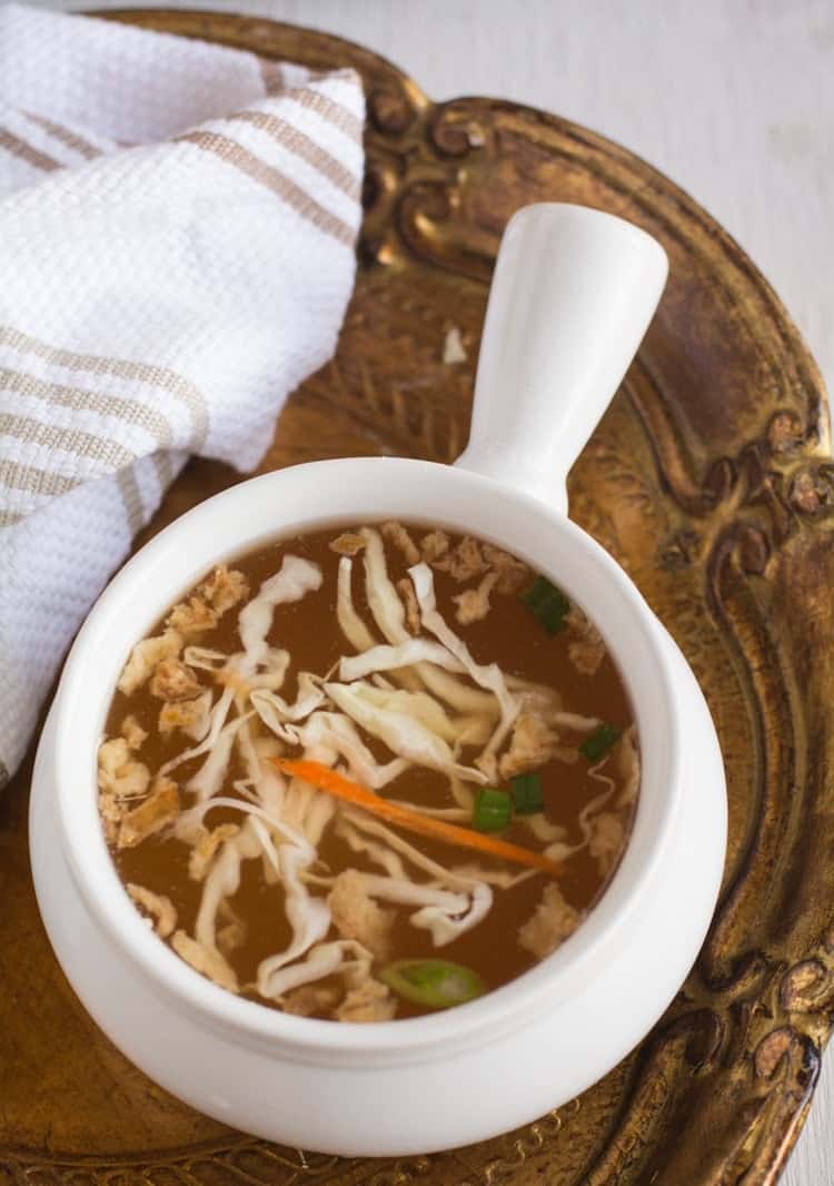 Hibachi Soup recipe is easy to make at home with vegetable broth. Make with scraps of veggies in instant pot or crock pot as per your convenience. Very healthy, low carb, gluten free which is best for all ages.
