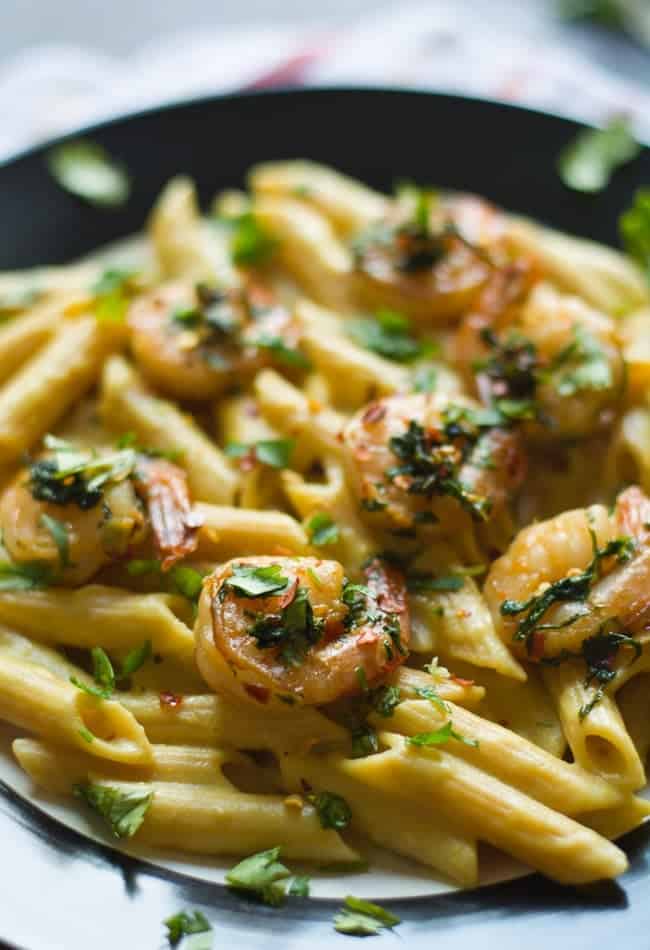 Creamy spicy shrimp p recipe is easy to make dinner recipe in less than 15 minutes.