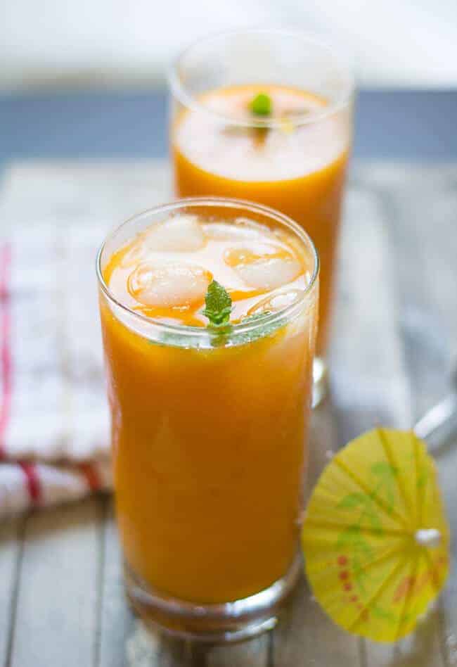 Best mango juice recipe with fresh fruit. A great drink for the breakfast or mid day snack.