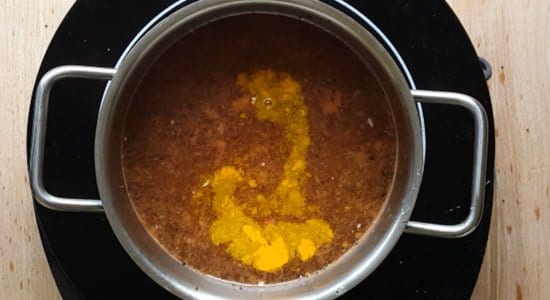 adding turmeric powder