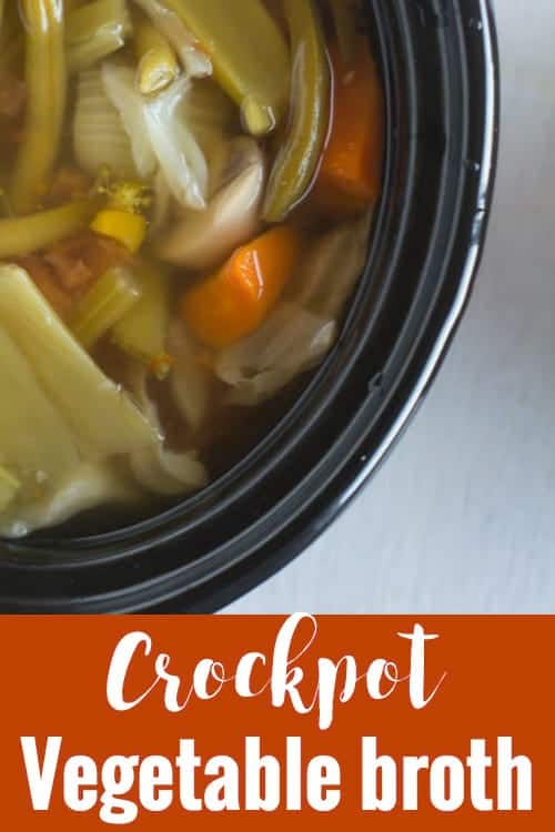 This homemade vegetable broth slow cooker recipe made using scraps of vegetables. Learn how to make this simple and healthy comfort food. Freeze the leftover and use it later for cooking.