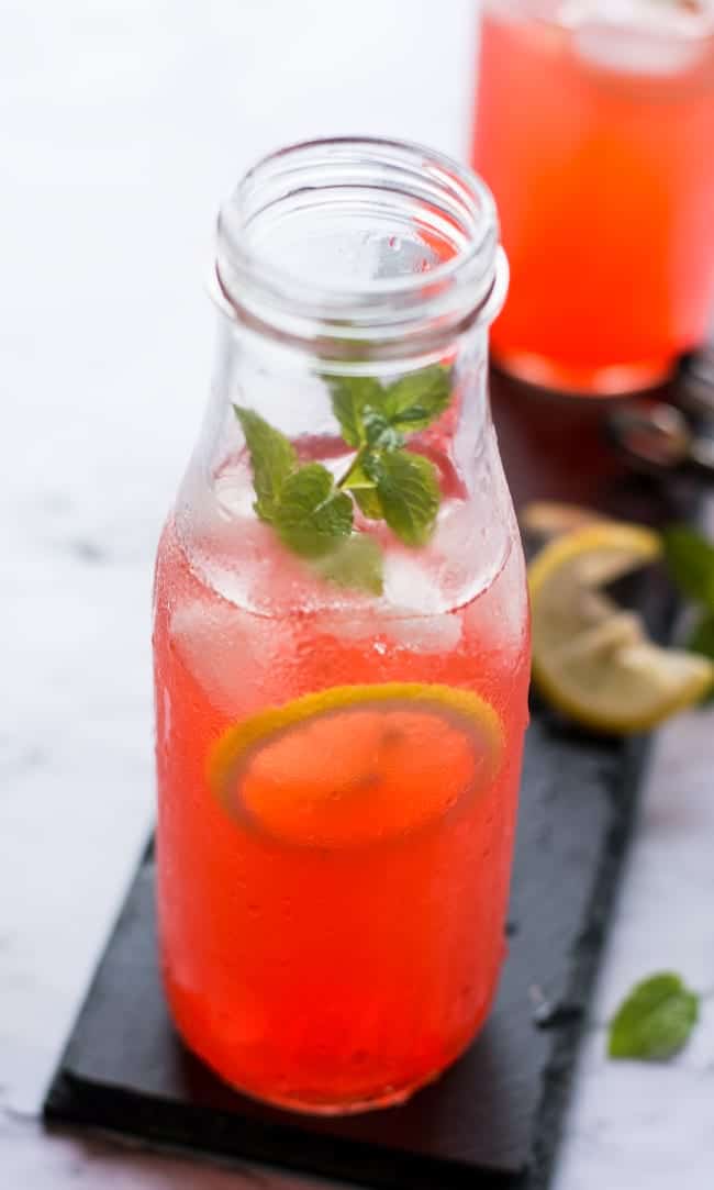 Watermelon mojito nonalcoholic recipe is so easy to make using up fresh watermelon. You can make in large pitcher under 15 minutes which is perfect to fit all your parties drink needs. 