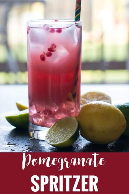 Pomegranate spritzer recipe with step by step pictures. A healthy drink perfect for everyone in the family and perfect for any occasion, for party or for personal.