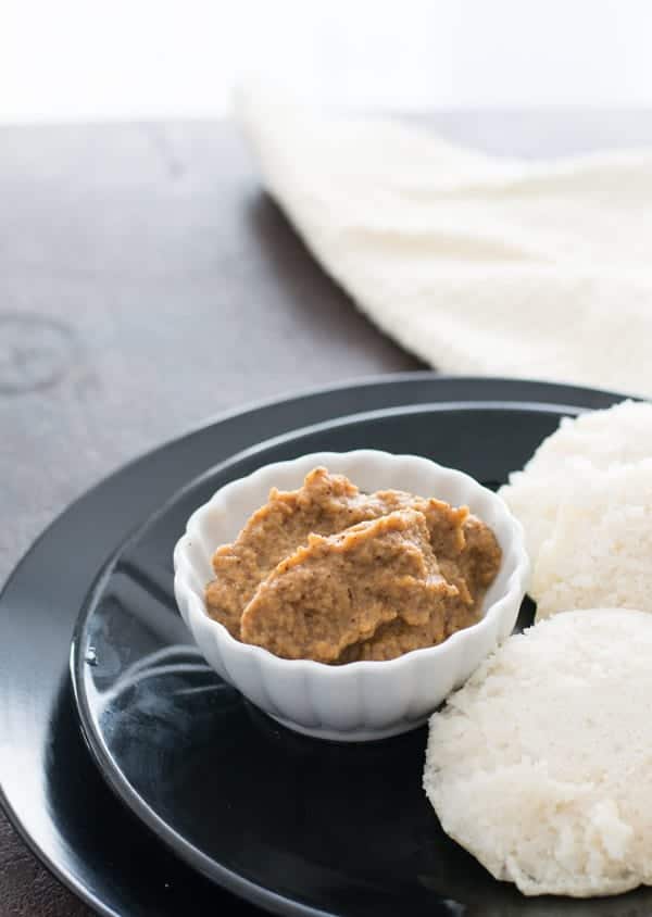 cabbage chutney for dosa, an Indian style side dish is made without coconut and onion.