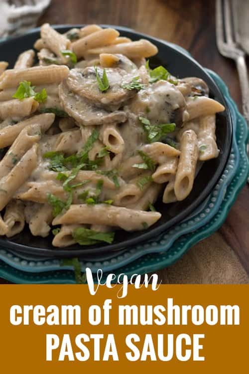 One pot skinny cream of mushroom pasta sauce seasoned with crushed peppercorn and cilantro, made made in less than 20 minutes. The pasta sauce is so tasty and so flavorful.