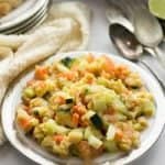 Mashed chickpea salad, a Mediterranean style vegan recipe. Made with cucumber, celery. A guilt free gluten free, vegan dish. Serve this salad as warm or cold. A healthy, low calorie vegetarian dish perfect for sandwiches and wrap.