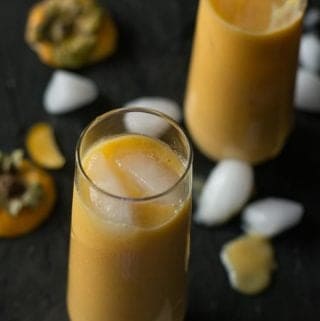 Ginger and coconut milk filled persimmon smoothie is the rich and healthy drink. Can transform into a satisfying breakfast or an excellent midday snack. This is a gluten free, dairy free, vegan refreshment suits for all ages.