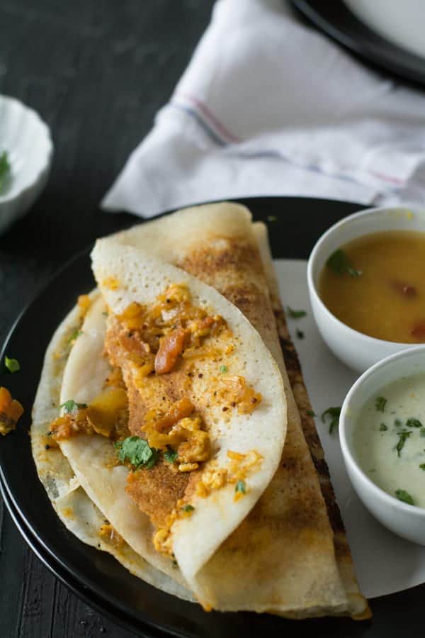 If you are planning for Paneer dosa party or if you want to prepare ahead of time, you can do it. Both the batter and the filling can be made ahead of time. 