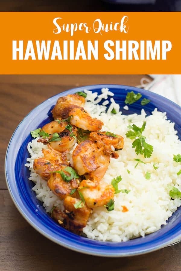 Hawaiian spicy garlic shrimp made with very few pantry ready ingredients in less than 15 minutes. The shrimp is crispy in texture with grand flavors of garlic and butter. Best to serve with rice and delicious quick recipe great for week night dinners or for a crowd.