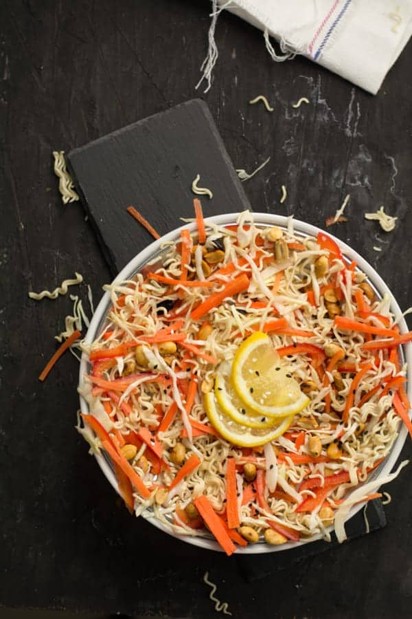 Spicy Asian cabbage salad is my sweetheart for a long time which I keep repeat making it often. As this is simple, healthy, and amazingly delicious. Loaded with fresh vegetables, and crunchy nuts.  This is vegetarian, clean eating, real food recipe.