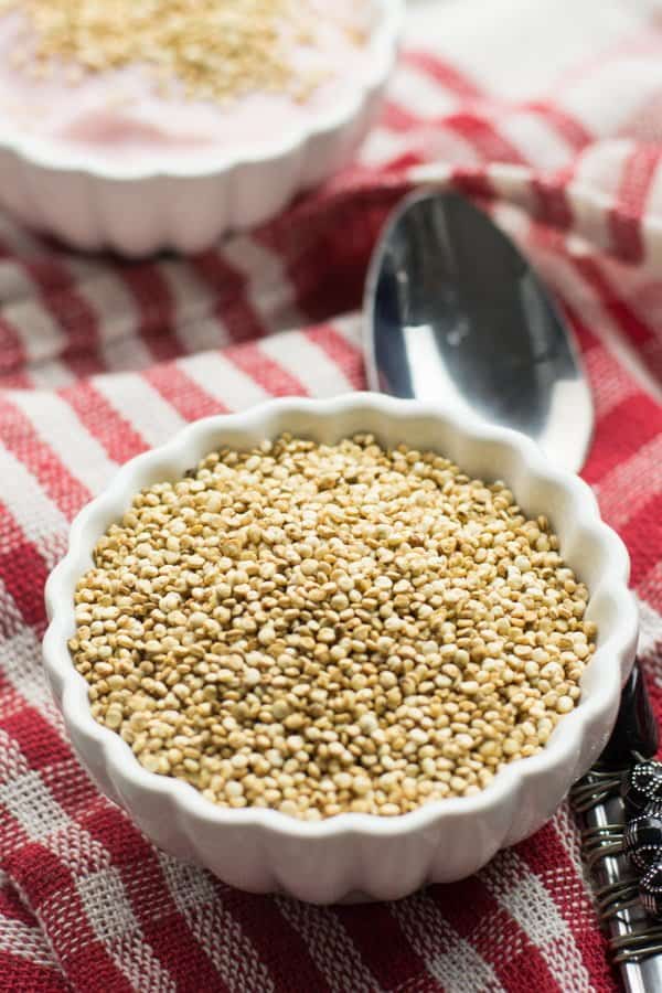 These popped quinoa are a crispy, crunchy perfect standalone snack or you can enjoy as topping for yogurt, cereal or salad. 