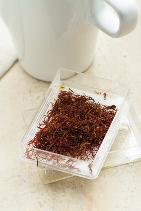 Saffron, the expensive ingredient in this tea, but worth its price.