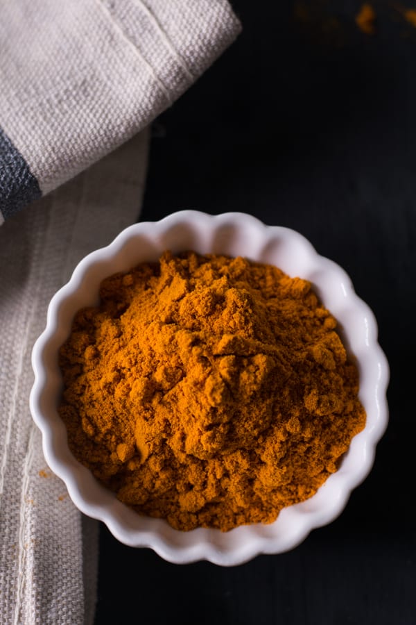 Turmeric is another essential ingredient used in most of the Indian kitchen. Turmeric is a root. It is one of the first few ingredients you can think of when making an Indian curry.