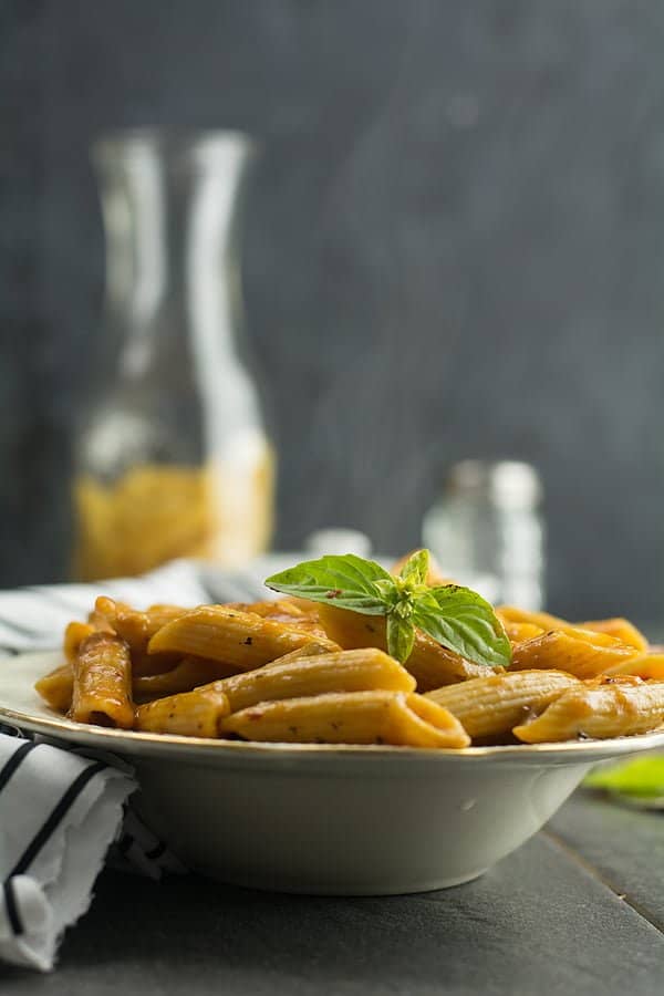 pro tips for cooking spicy penne pasta in Instant pot-choose the pasta, sauce and herbs. Follow this formula for cooking time.