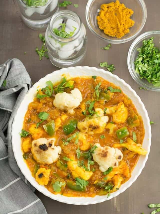 Cauliflower curry Pepper Bowl