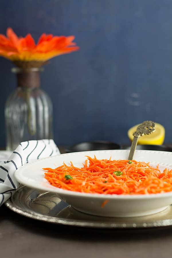 carrot in white bowl