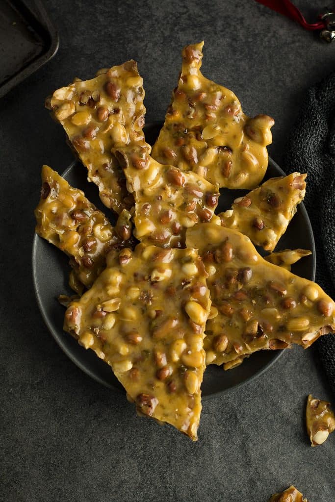 This mildly spiced jalapeno peanut brittle is a surprise twist to the classic comfort dish that will be enjoyed by the entire family. Light, crispy confectionary loaded with peanuts with the hint of heat and hint of jalapeno flavors.