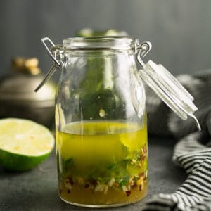Make your meal amazing with this easy chili lime vinaigrette! It's versatile-great to use them as salad dressing, as a marinade or as a dip.