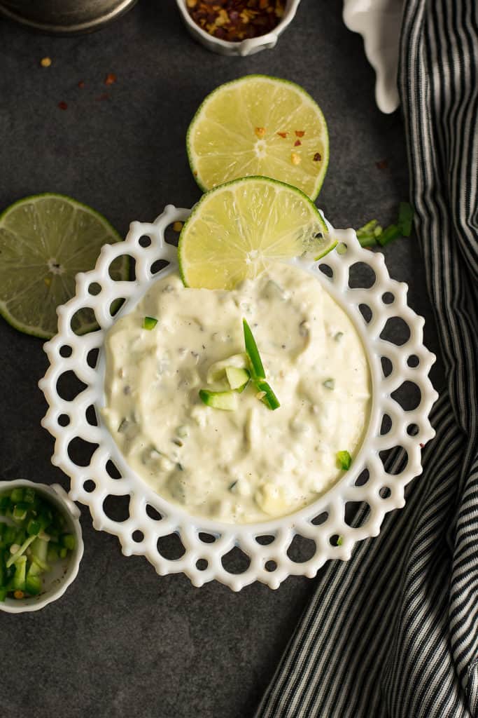 This jalapeno aioli sauce recipe is easy with simple ingredients and ready under 10 minutes. A delicious sauce that pairs with any dish.