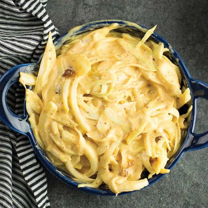 cajun coleslaw, in a side bowl.