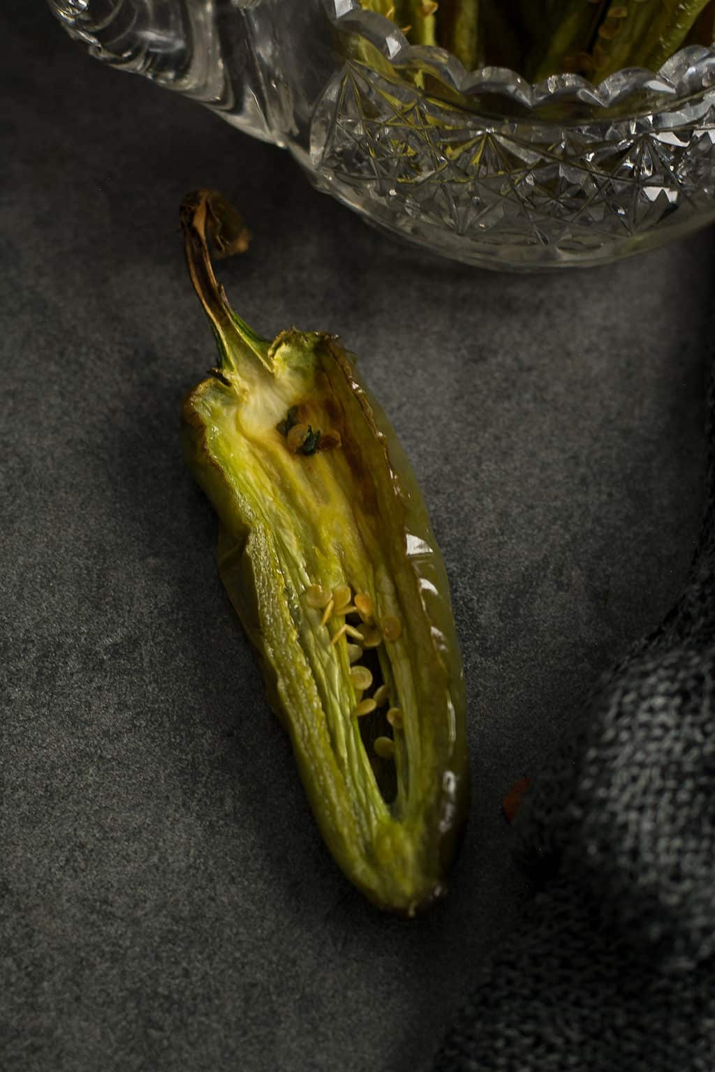 Roasted jalapeno in four waysPepper Bowl