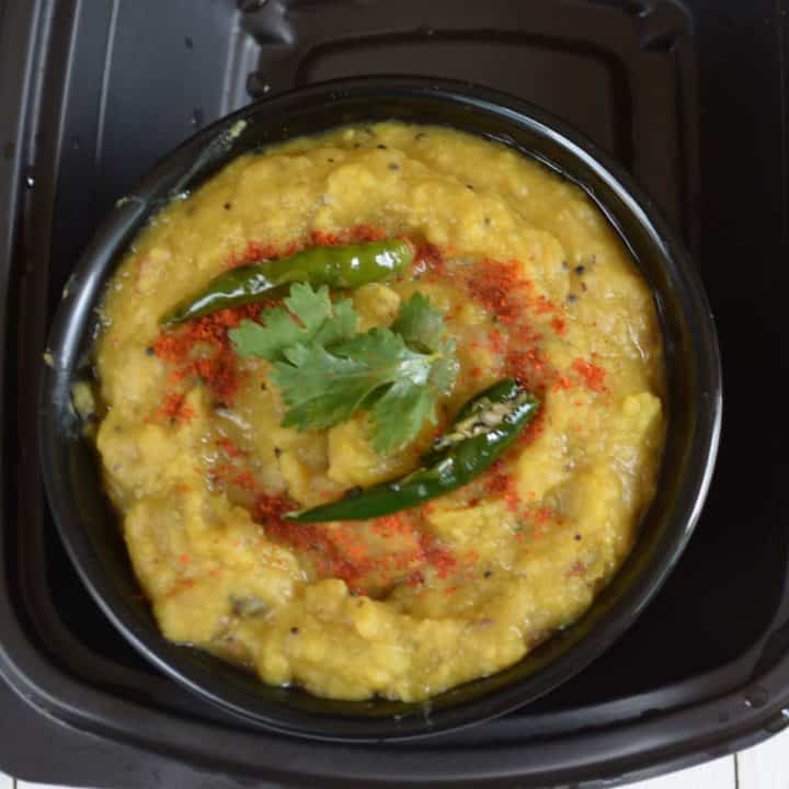 Mango Pappu /mango dal with steamed rice, potato fry, pickles is the best combo. This recipe is little tangier