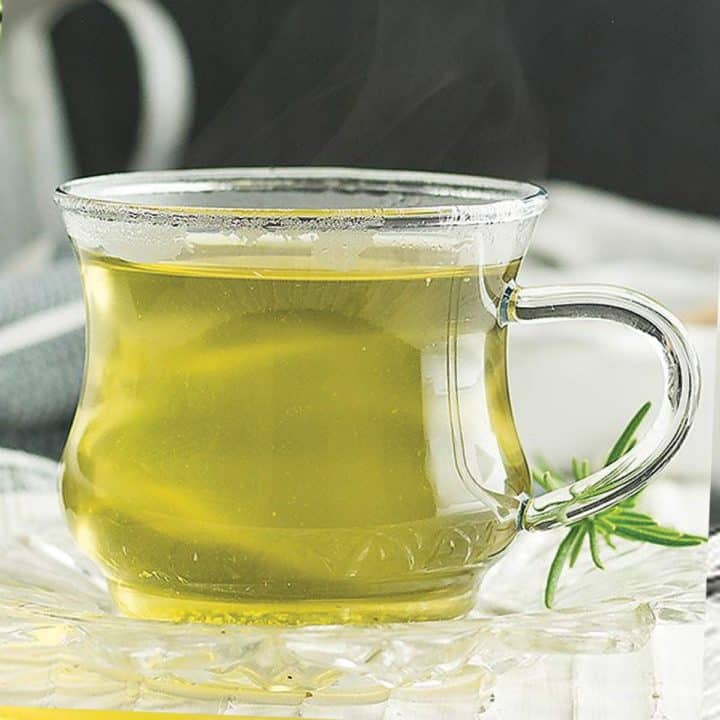 fennel tea in glass