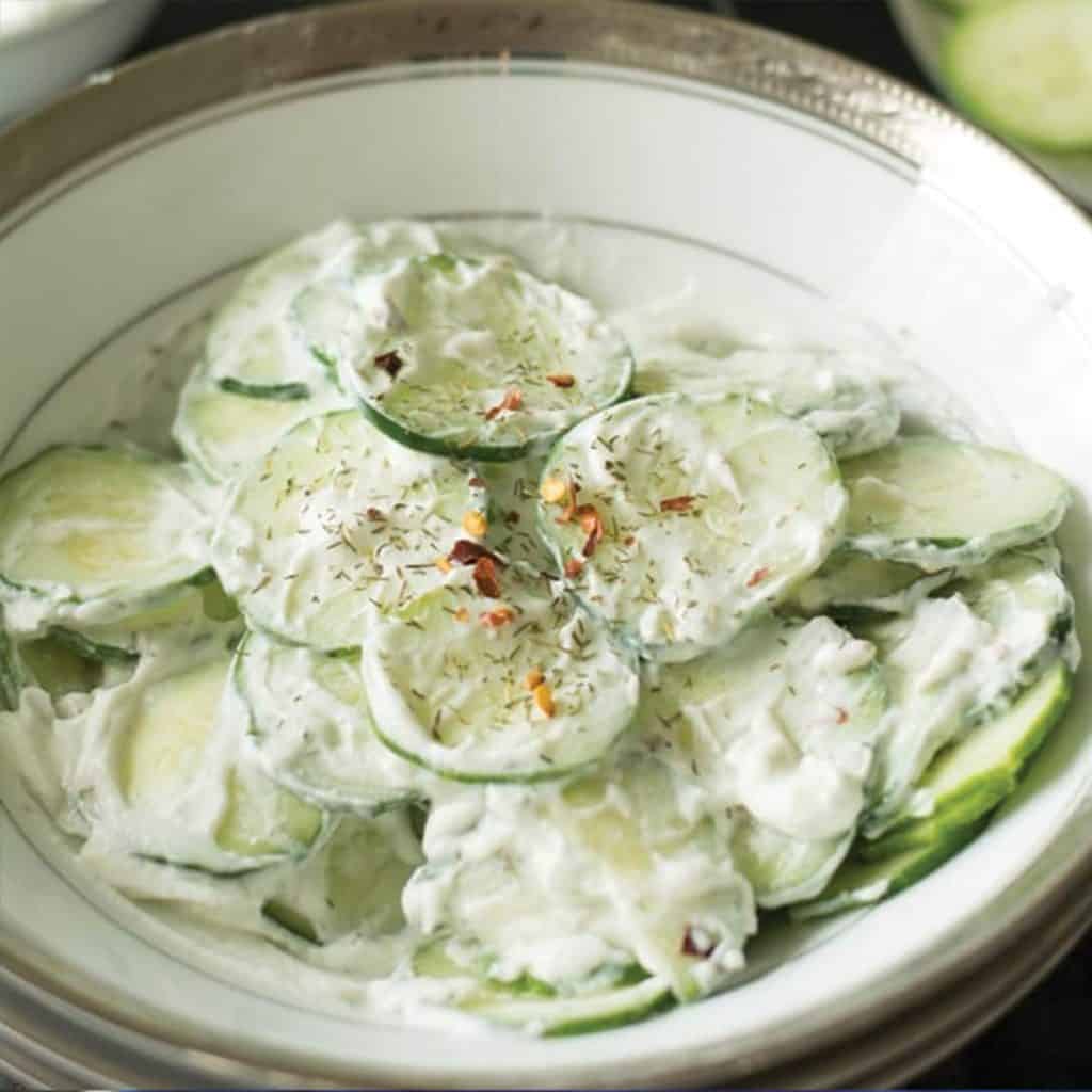 Greek Yogurt Cucumber Salad - Pepper Bowl