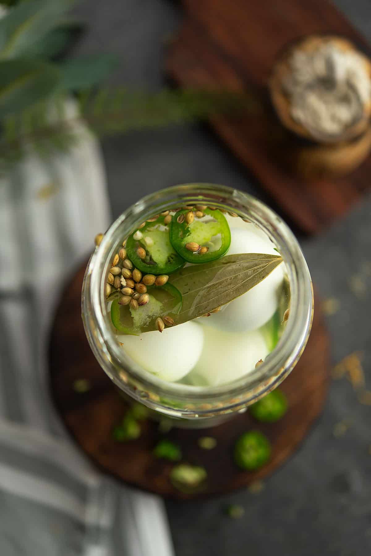 Jalapeno pickled eggs Pepper Bowl